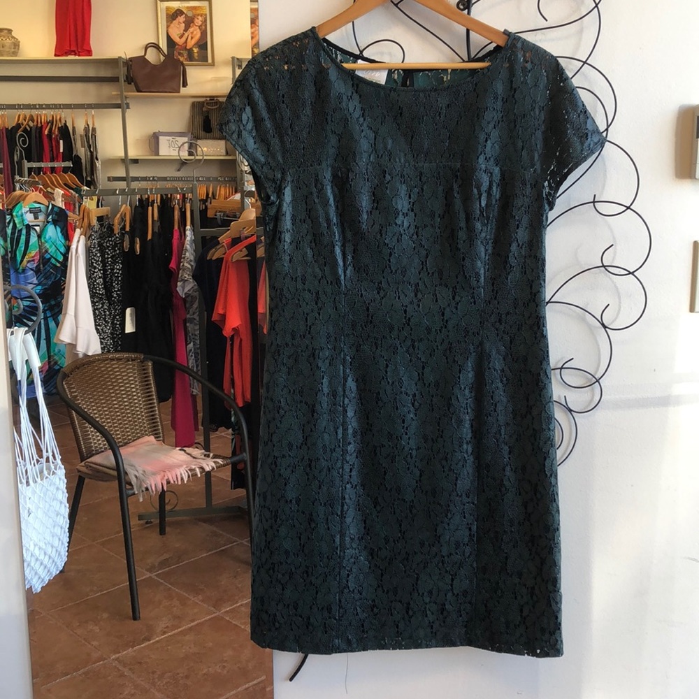Hunter Green Lace Dress